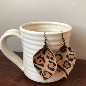 Leopard Print Cork Earrings